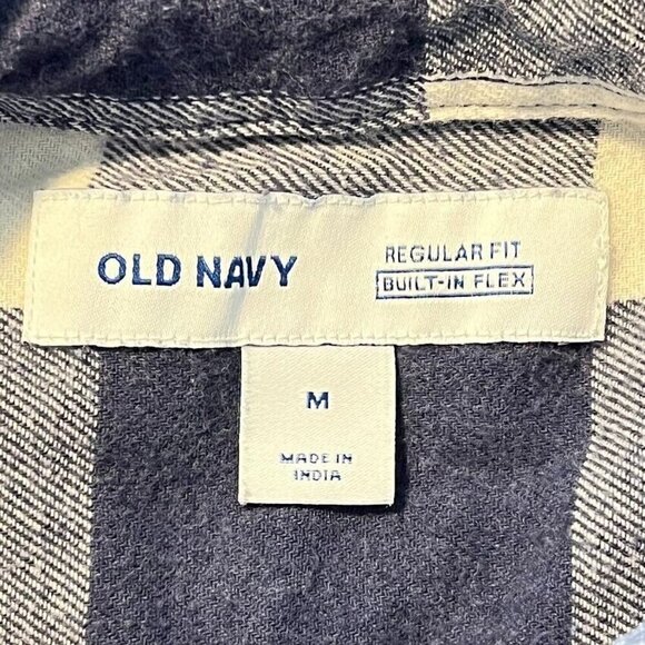 Old Navy Mens Button Up Shirt Long Sleeve Rugged Grunge School Casual Reg Fit M - Picture 4 of 5
